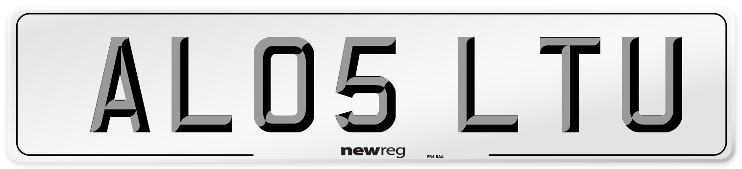 AL05 LTU Number Plate from New Reg